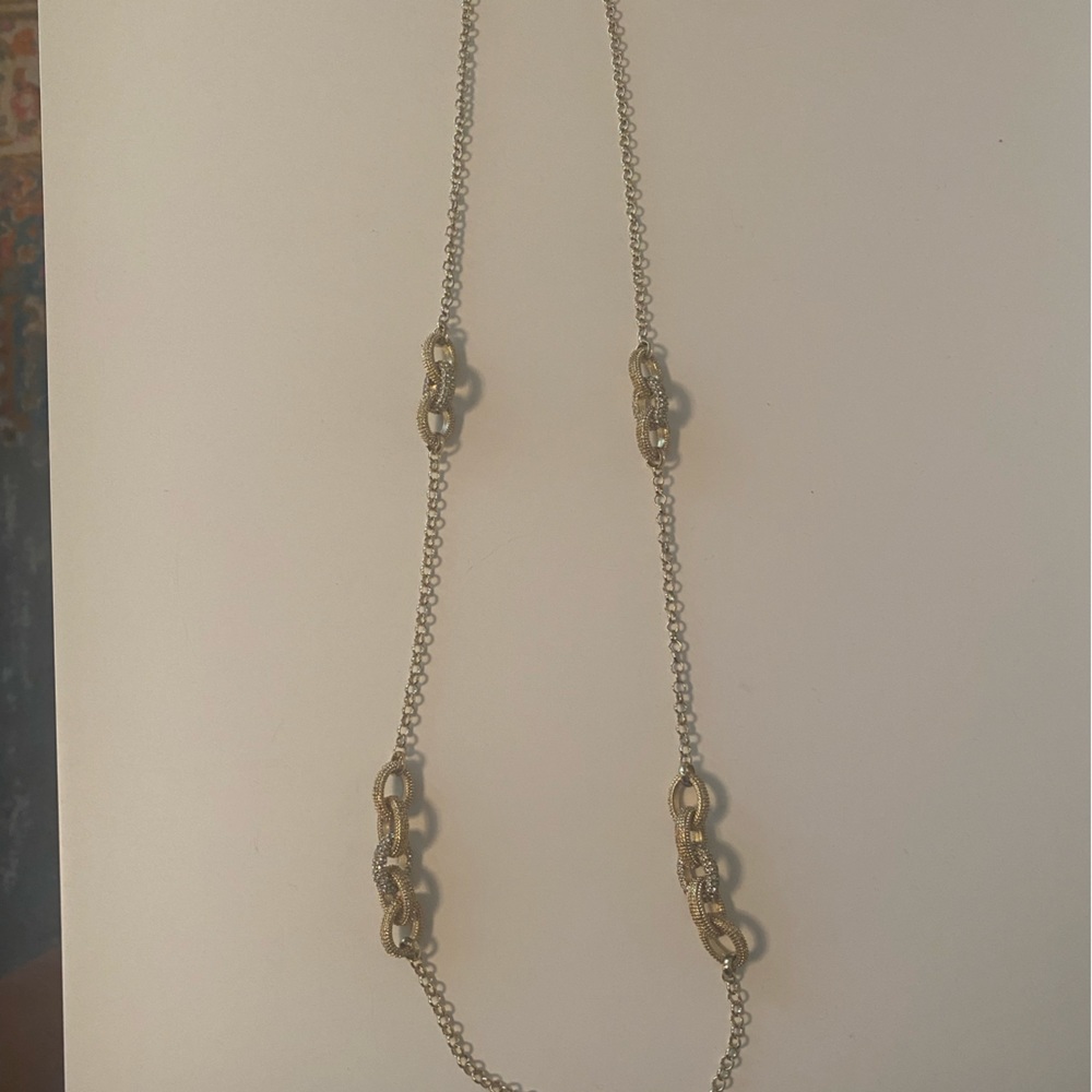 Loft - gold rhinestone necklace